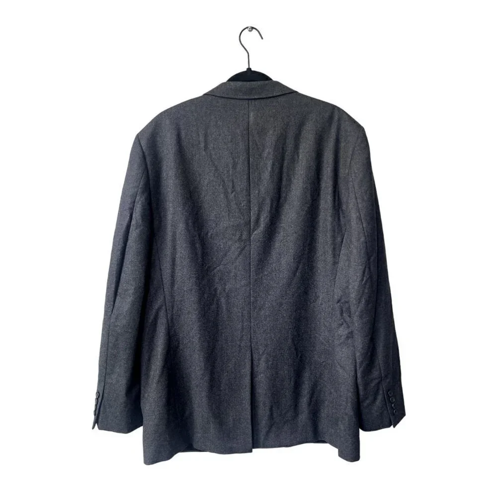 J.Crew Mens Wool Sz42 Grey‎ Three Button Blazer Jacket